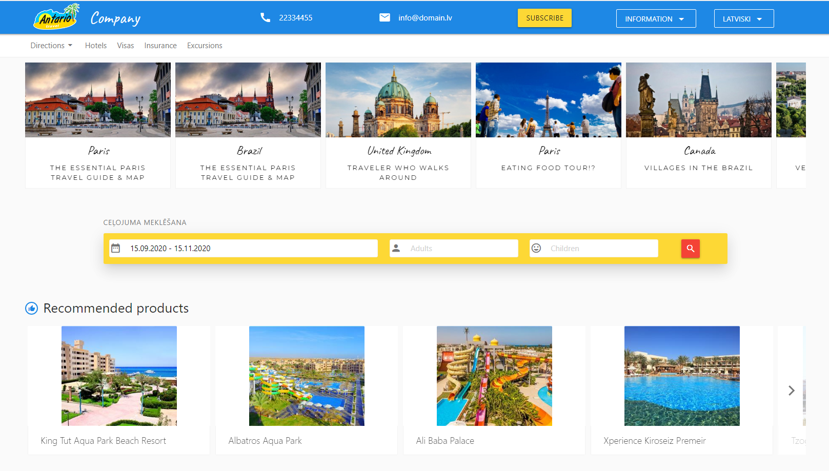 Homepage Screenshot